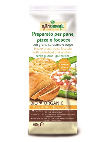 ALTRICEREALI PREPARATO PER PANE PIZZA E FOCACCE CON GRANO SARACENO E SORGO 500 G SENZA UOVA - farmascienza.it