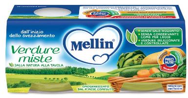 MELLIN OMOGENEIZZATO VERDURE MISTE 2 X 80 G - farmascienza.it