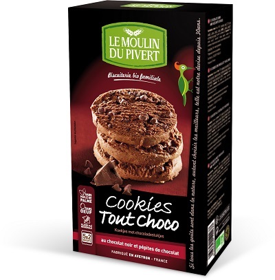 COOKIES AL CACAO CON PEPITE DI CIOCCOLATO LE MOULIN DU PIVERT BIO - farmascienza.it