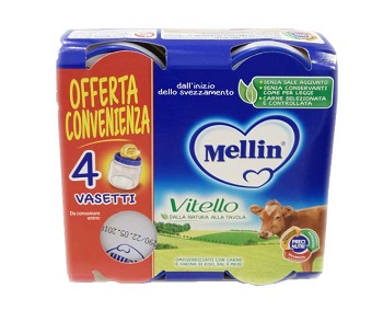 MELLIN OMOGENEIZZATO VITELLO 4 PEZZI X 80 G - farmascienza.it