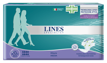 LINES SPECIALIS PANNOLONE A MUTANDINA MAXI MEDIA FARMA 20 PEZZI - farmascienza.it