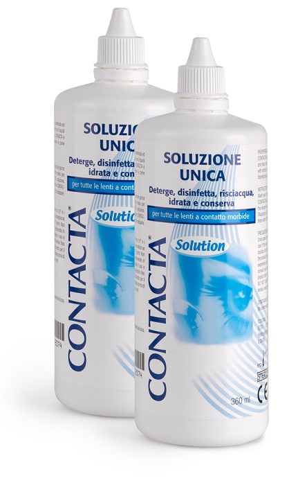 SOLUZIONE PER LENTI A CONTATTO CONTACTA 2 PEZZI 360 ML - farmascienza.it