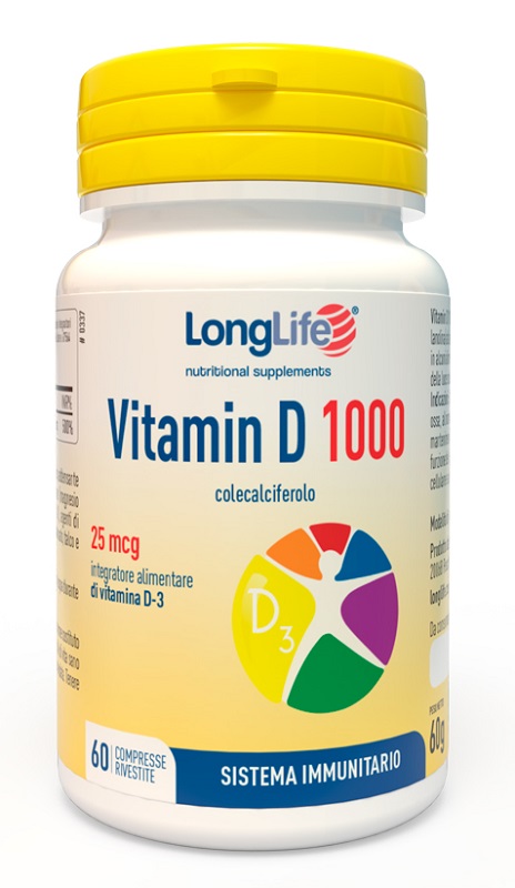 LONGLIFE VITAMINA D3 1000UI 60 COMPRESSE - farmascienza.it