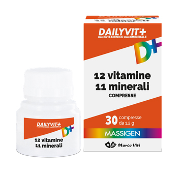 MASSIGEN DAILYVIT 12 VITAMINE 11 MINERALI 30 COMPRESSE RIVESTITE - farmascienza.it