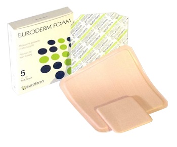 MEDICAZIONE IN POLIURETANO EURODERM FOAM MISURA 10X10CM 5 PEZZI - farmascienza.it