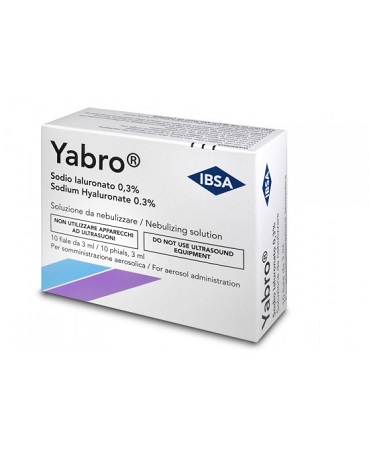 YABRO 10 FIALE 3ML ACIDO IALURONICO 0,3% SOLUZIONE PER NEBULIZZATORE - farmascienza.it