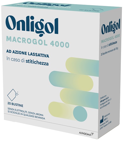 ONLIGOL MACROGOL 4000 20 BUSTINE 10 G SENZA ZUCCHERO - farmascienza.it