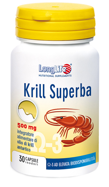 LONGLIFE KRILL SUPERBA 30 CAPSULE INODORI DA 600 MG - farmascienza.it