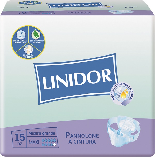 PANNOLONE LINIDOR A CINTURA MAXI MISURA GRANDE 15 PEZZI - farmascienza.it