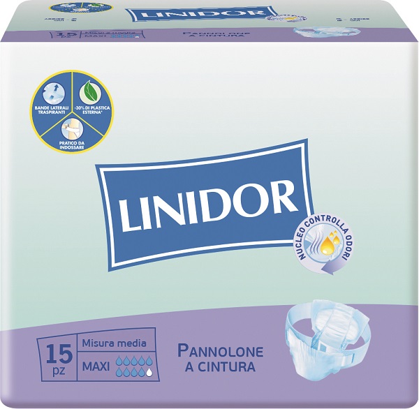 PANNOLONE LINIDOR A CINTURA MAXI MISURA MEDIA 15 PEZZI - farmascienza.it