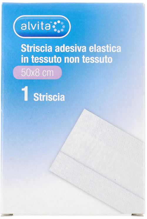 STRISCIA ADESIVA ELASTICA ALVITA TNT 50X8CM - farmascienza.it