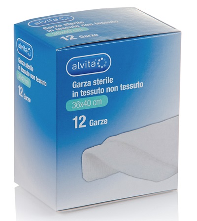 ALVITA GARZA STERILE IN TESSUTO NON TESSUTO 36X40CM 12 PEZZI - farmascienza.it
