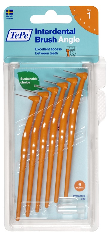 TEPE ANGLE SCOVOLINO ARANCIO 0,45MM 6 PEZZI - farmascienza.it
