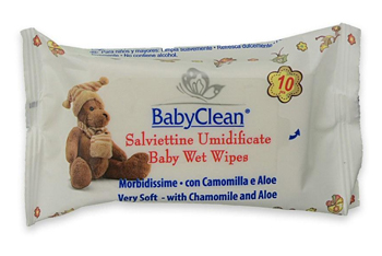 BABY CLEAN SALVIETTINE UMIDIFICATE BAMBINO 10 PEZZI - farmascienza.it