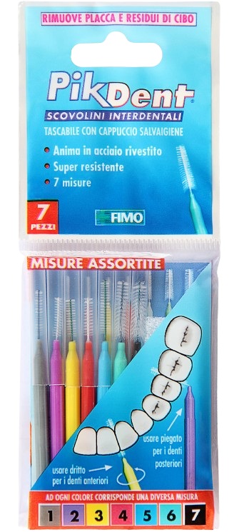 PIKDENT STUZZICOLINO 1 BUSTINA CON 7 MISURE ASSORTITE - farmascienza.it