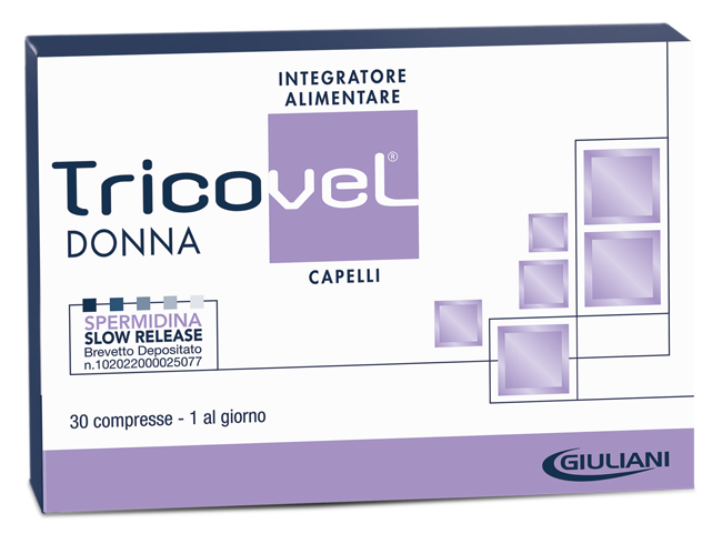 TRICOVEL DONNA INTEGRATORE ALIMENTARE CON NUTRIENTI SPECIFICI PER CAPELLI 30 COMPRESSE - farmascienza.it