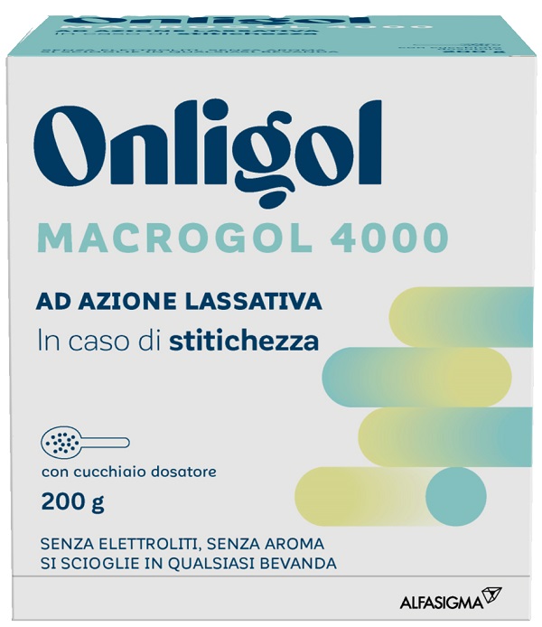 ONLIGOL MACROGOL 4000 200 G CON CUCCHIAINO DOSATORE SENZA ZUCCHERO - farmascienza.it