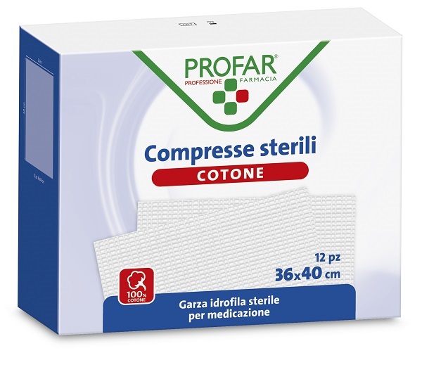COMPRESSE IN COTONE 12 PEZZI 36 X 40 CM PROFAR - farmascienza.it