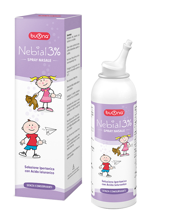 NEBIAL SOLUZIONE SALINA IPERTONICA DI SODIO CLORURO AL 3% CON ACIDO IALURONICO SPRAY NASALE 100 ML - farmascienza.it