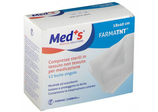 GARZA COMPRESSA MEDS TESSUTO NON TESSUTO 18X40CM 12 PEZZI SSR - farmascienza.it
