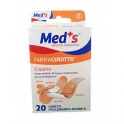 CEROTTO MEDS STRIPS POLIURETANO IPOALLERGENICO CLASSICO ASSORTITI 20 PEZZI - farmascienza.it