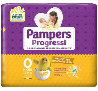 PAMPERS PROGRESSI MICRO PANNOLINI PER BAMBINI 24 PEZZI - farmascienza.it