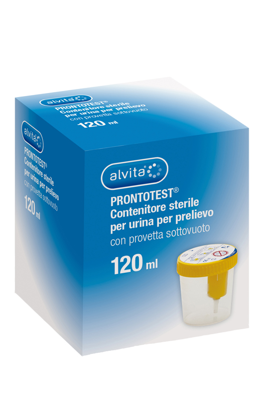 CONTENITORE URINE ALVITA PRONTOTEST PRELIEVO SOTTOVUOTO 120 ML 1 PEZZO - farmascienza.it