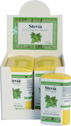 STEVIA EDULCORANTE 200 COMPRESSE DISPLAY CONTENENTE 14 DISPENSER - farmascienza.it