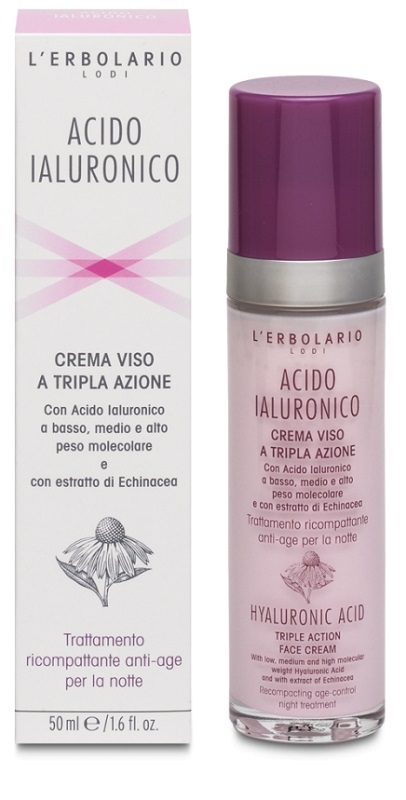 ACIDO IALURONICO CREMA VISO A TRIPLA AZIONE TRATTAMENTO RICOMPATTANTE ANTIAGE NOTTE 50 ML - farmascienza.it