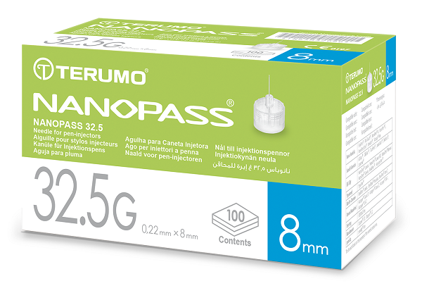 AGO PER PENNA DA INSULINA NANOPASS 32,5 GAUGE LUNGHEZZA 8 MM 100 PEZZI - farmascienza.it