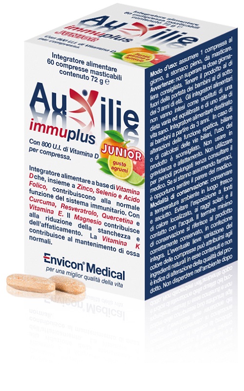AUXILIE IMMUPLUS JUNIOR MASTICABILE 30 COMPRESSE - farmascienza.it