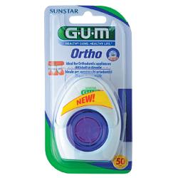 GUM ORTHO FLOSS FILO SPUGNOSO 50 PEZZI - farmascienza.it