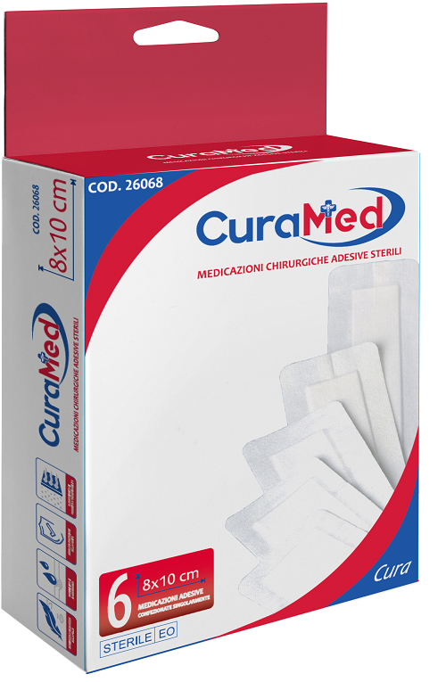 MEDICAZIONE GARZA CURA 8X10CM 6 PEZZI - farmascienza.it