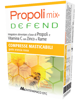 PROPOLI MIX DEFEND 30 COMPRESSE MASTICABILI GUSTO ARANCIA - farmascienza.it