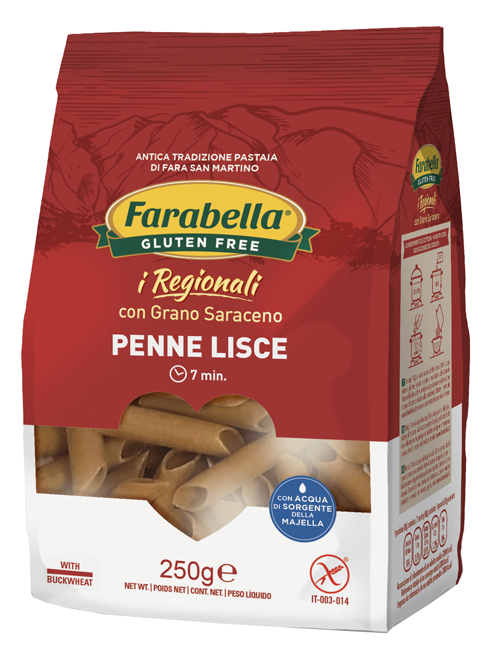 FARABELLA PENNE LISCE GRANO SARACENO 250 G - farmascienza.it