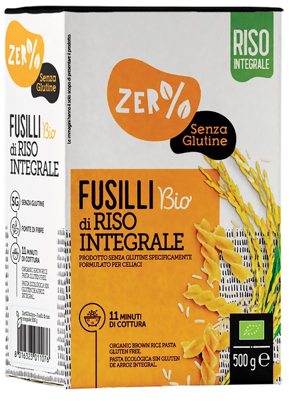ZERO% GLUTINE FUSILLI DI RISO INTEGRALE SENZA GLUTINE BIO 500 G - farmascienza.it