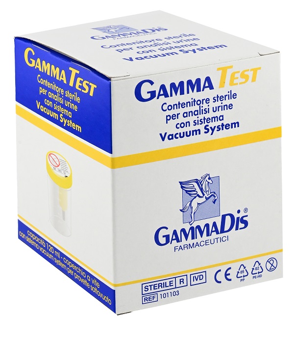 CONTENITORE STERILE PER URINA SOTTOVUOTO 120 ML GAMMADIS - farmascienza.it