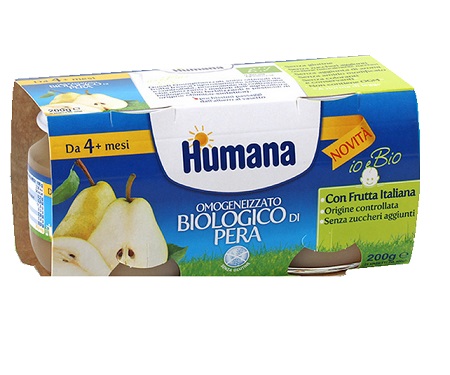 HUMANA OMOGENEIZZATO PERA BIO 2 VASETTI 100 G - farmascienza.it