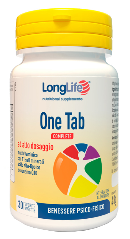 LONGLIFE ONE TAB COMPLETE 30 TAVOLETTE RIVESTITE - farmascienza.it