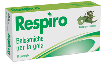 CARAMELLE BALSAMICHE PER LA GOLA RESPIRO GUSTO FORTE EUCALIPTO 24 PEZZI - farmascienza.it