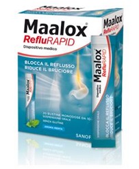 SOSPENSIONE ORALE MAALOX REFLURAPID 20 BUSTINE MONODOSE DA 10 ML - farmascienza.it
