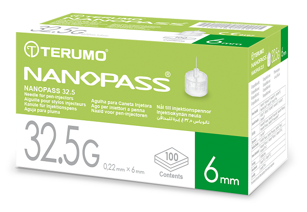 AGO PER PENNA DA INSULINA NANOPASS 32,5 GAUGE LUNGHEZZA 6 MM 100 PEZZI - farmascienza.it