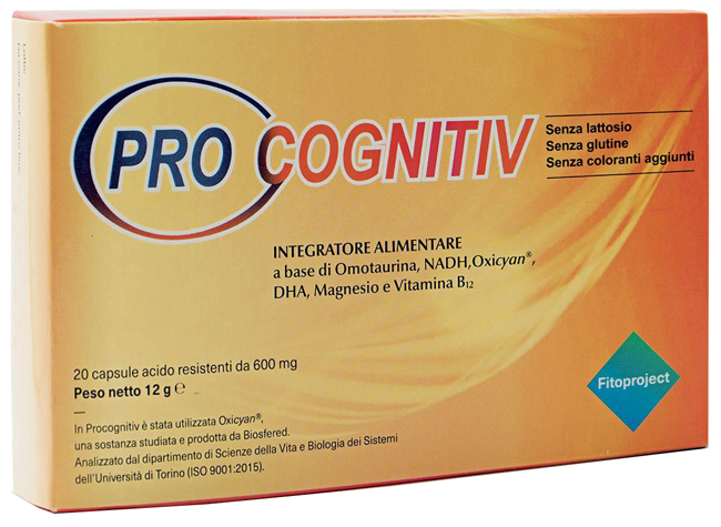 PROCOGNITIV 20 CAPSULE ACIDO RESISTENTI VEGETALI DA 600 MG - farmascienza.it