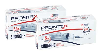 SIRINGA PRONTEX 5 ML AGO IND 10 PEZZI - farmascienza.it