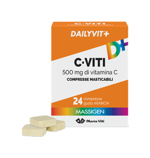 DAILYVIT+ C VITI 500MG DI VITAMINA C 24 COMPRESSE GUSTO ARANCIA - farmascienza.it