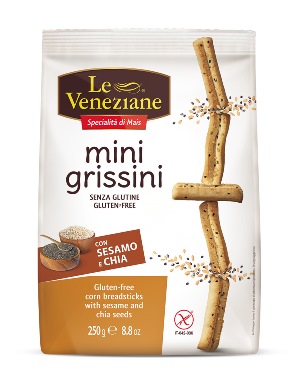 LE VENEZIANE MINI GRISSINI SESAMO E CHIA 250 G - farmascienza.it