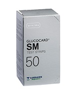 TEST STRIPS PER MISURAZIONE GLICEMIA GLUCOCARD SM 50 PEZZI - farmascienza.it