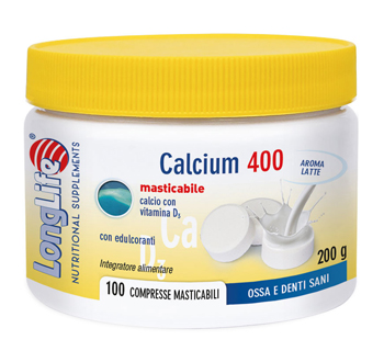 LONGLIFE CALCIUM LATTE 100 COMPRESSE 400 MG - farmascienza.it