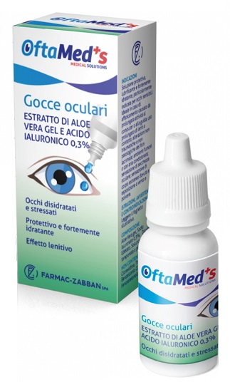 OFTAMED'S GOCCE OCULARI OCCHI DISIDRATATI E STRESSATI ESTRATTO ALOE VERA GEL E ACIDO IALURONICO 0,3% 10 ML - farmascienza.it