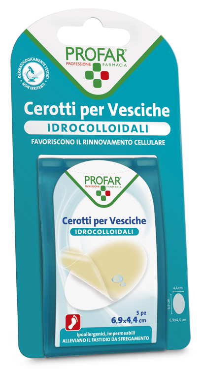 CEROTTO IDROCOLLOIDALE PROFAR 69X44 5 PEZZI - farmascienza.it